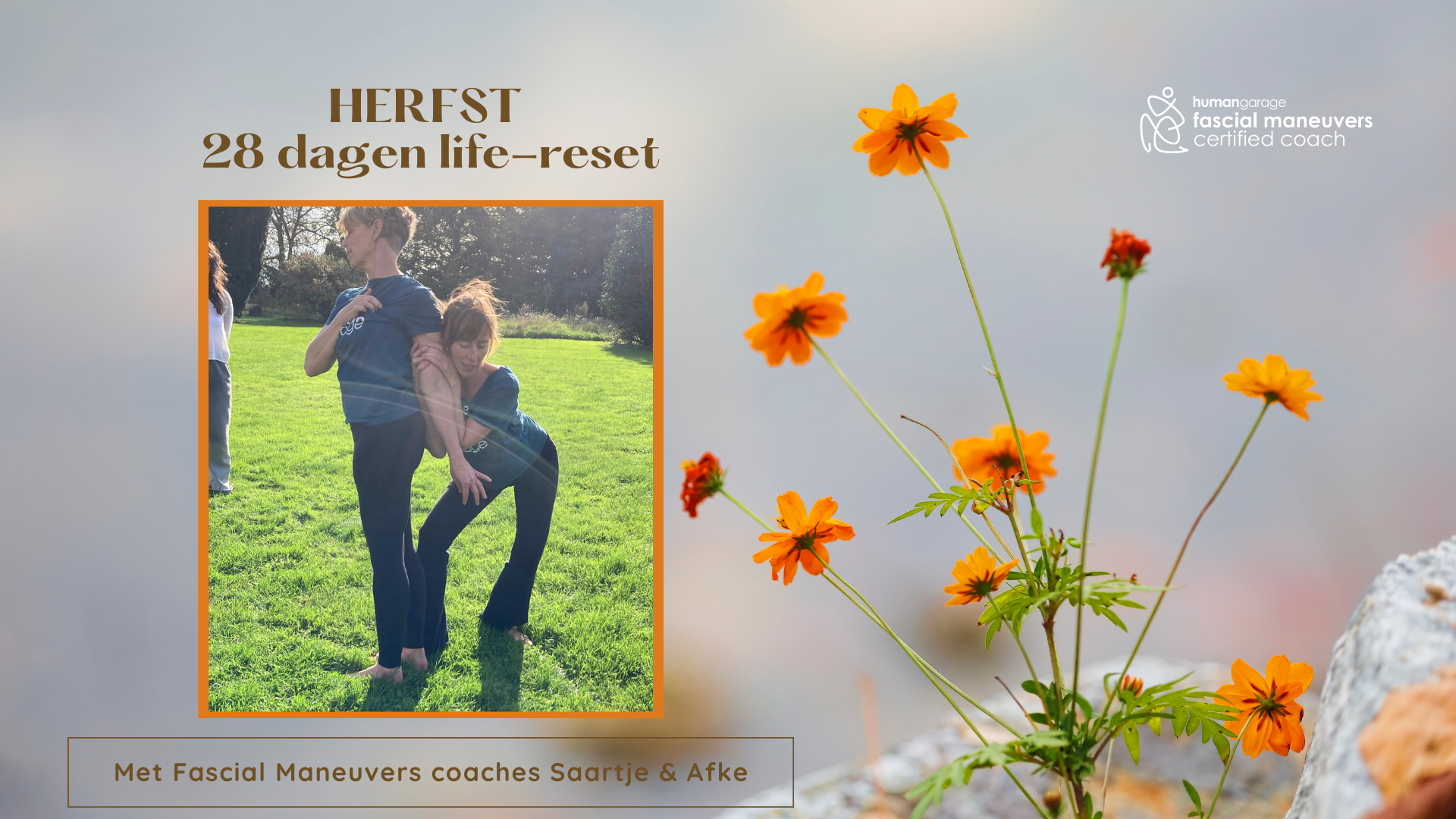 Banner van de Fascial Maneuvers Life-Reset Herfsteditie
